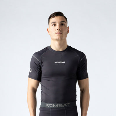 Kurzarm-Rashguard-Shirt KOMBAT Kobalt für Herren 