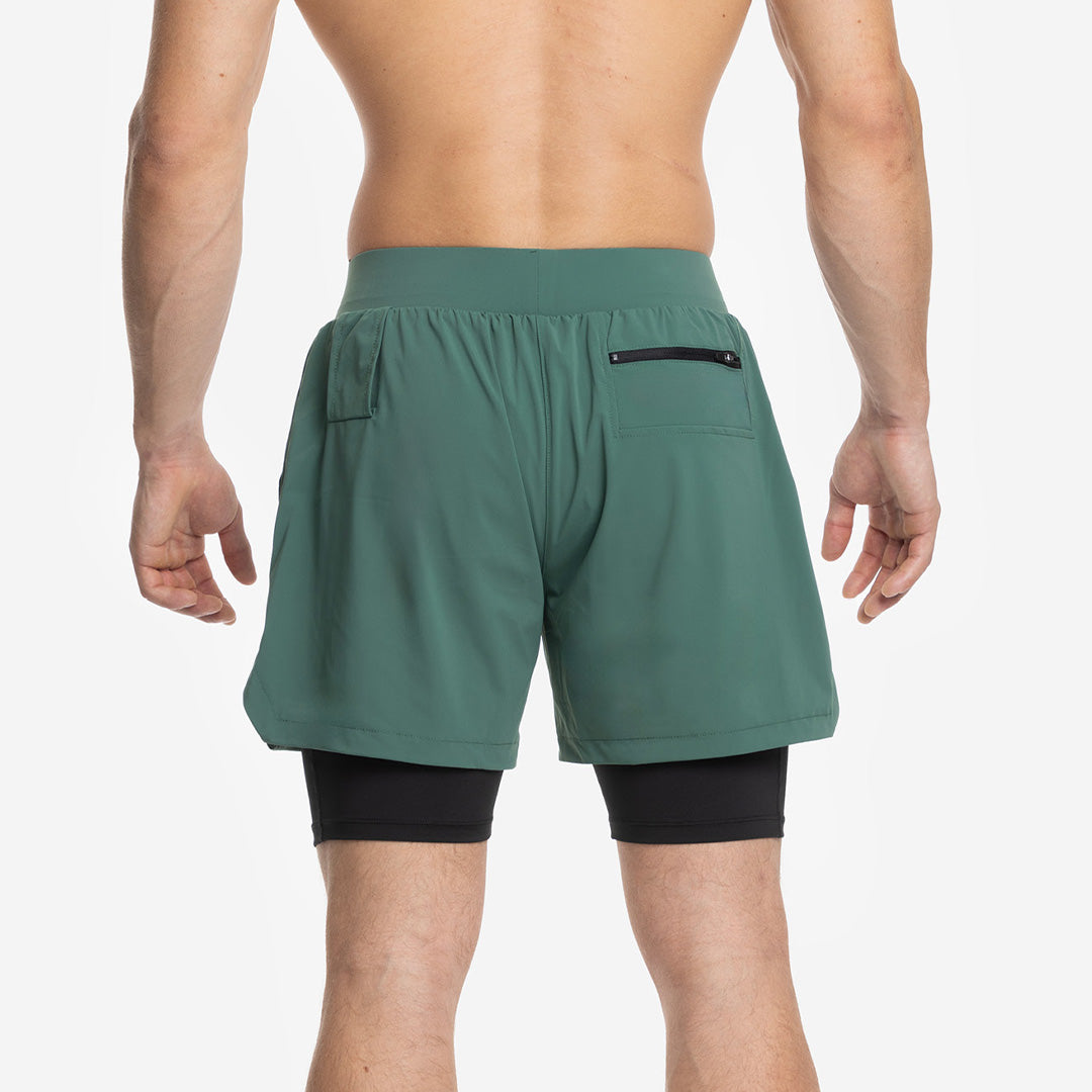 Shorts con Malla Compresión 2 en 1 Hombre Premium