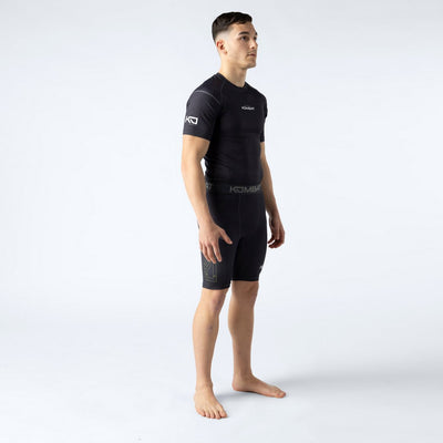 Kurzarm-Rashguard-Shirt KOMBAT Kobalt für Herren 